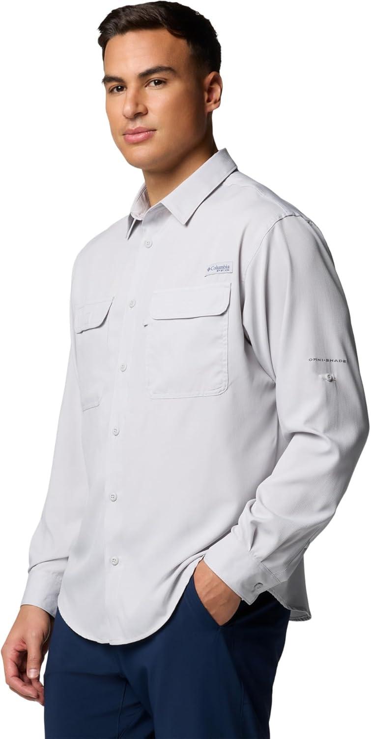 imageColumbia Mens PFG Backwater Long Sleeve ShirtCool Grey