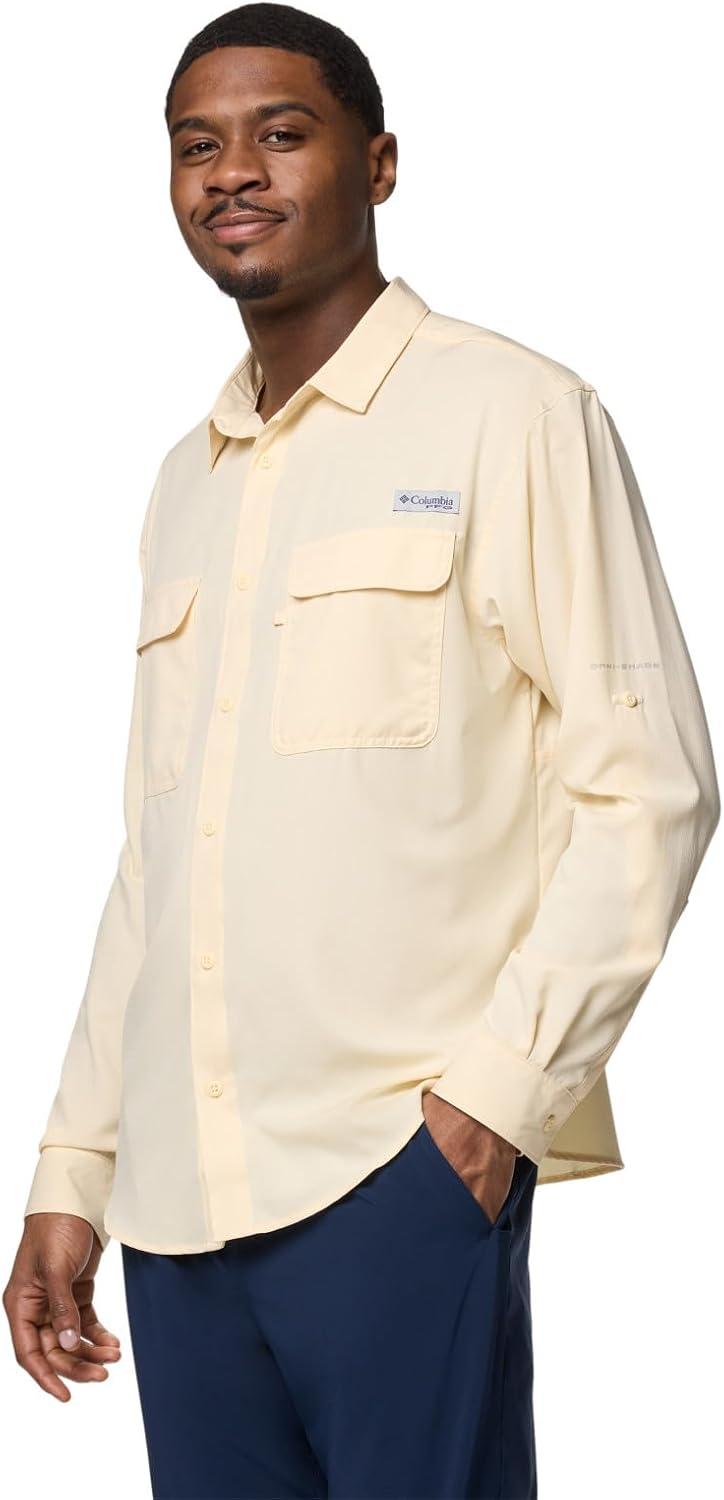 imageColumbia Mens PFG Backwater Long Sleeve ShirtLemon Wash