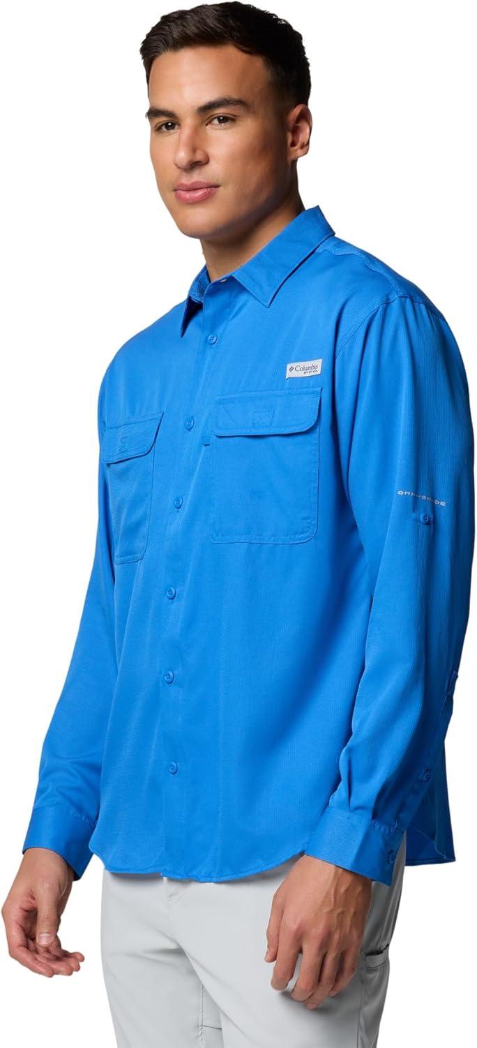 imageColumbia Mens PFG Backwater Long Sleeve ShirtVivid Blue
