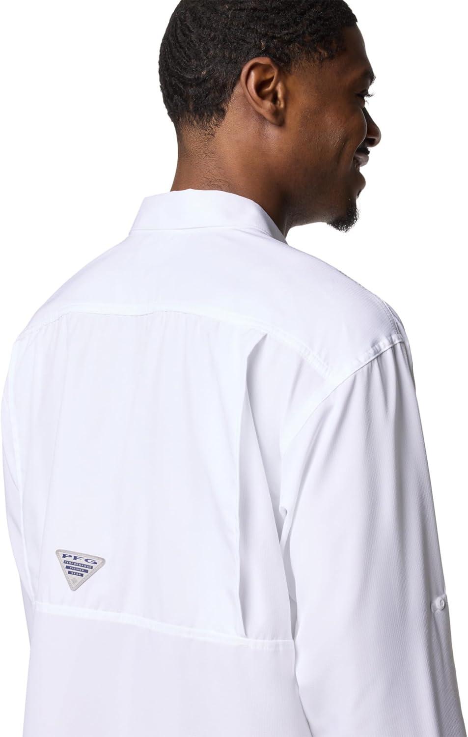 imageColumbia Mens PFG Backwater Long Sleeve ShirtWhite