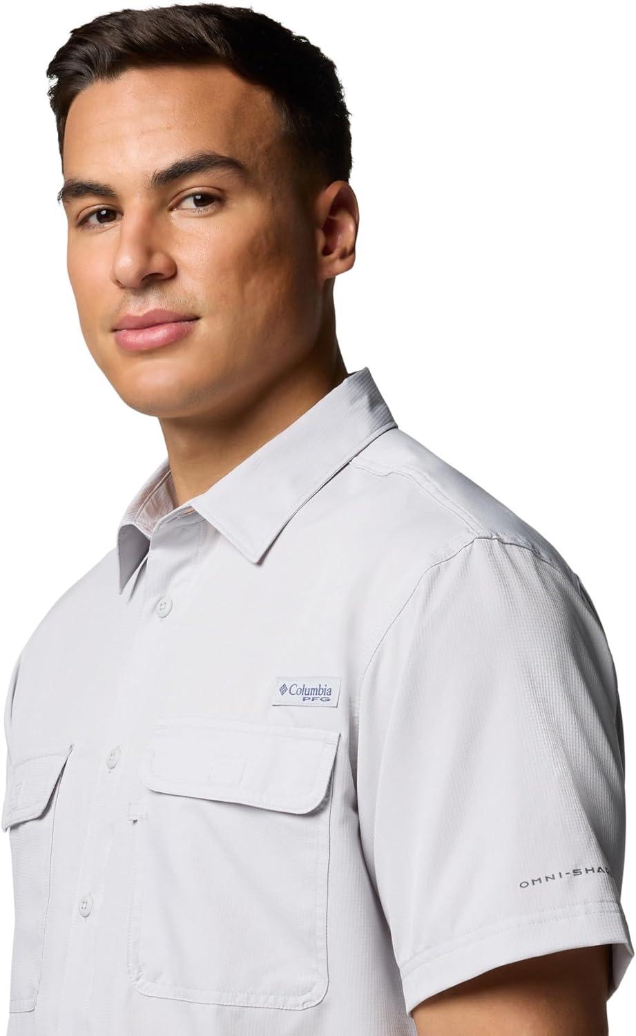 imageColumbia Mens PFG Backwater Short Sleeve ShirtCool Grey