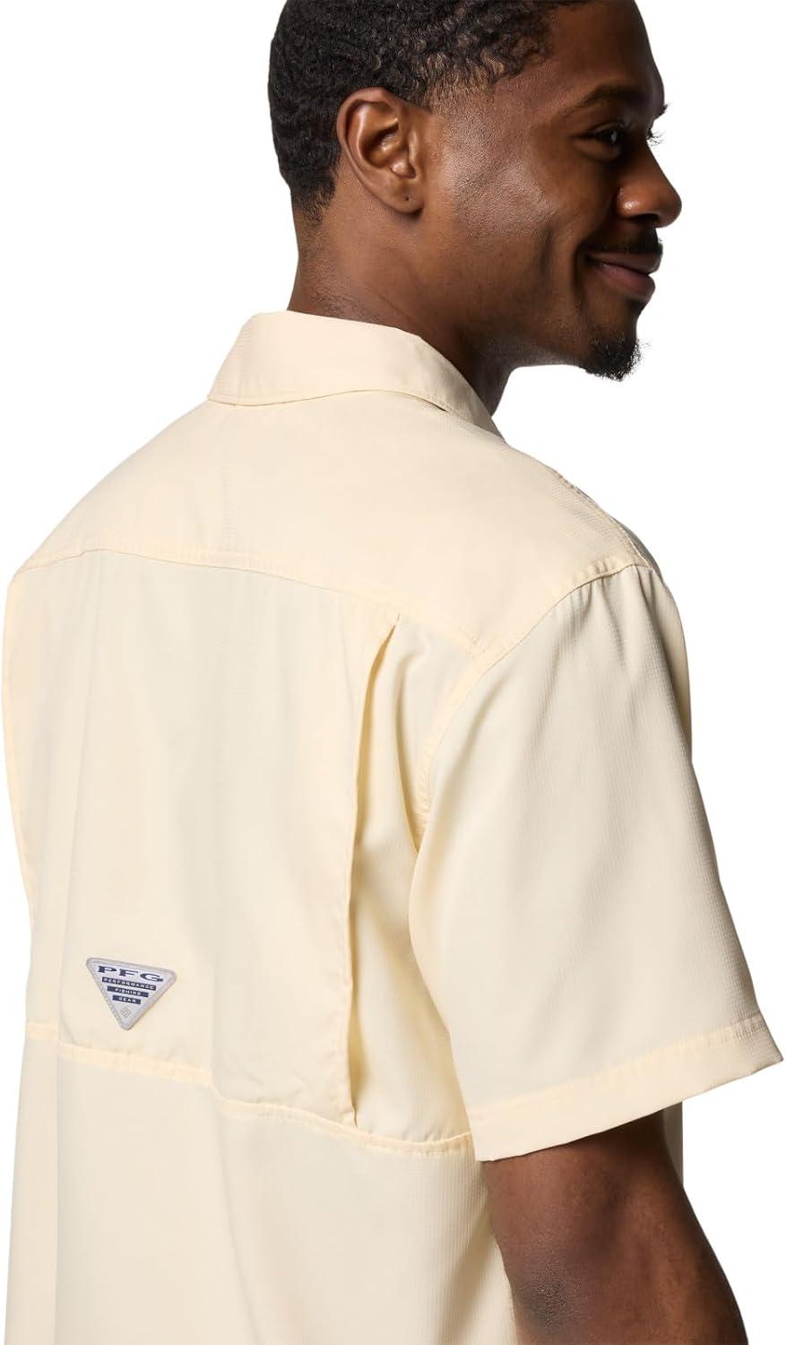 imageColumbia Mens PFG Backwater Short Sleeve ShirtLemon Wash