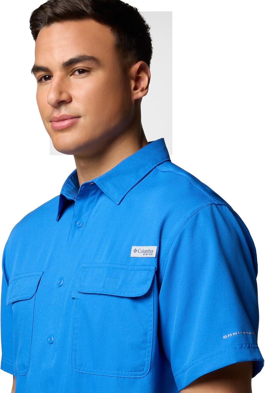 imageColumbia Mens PFG Backwater Short Sleeve ShirtVivid Blue