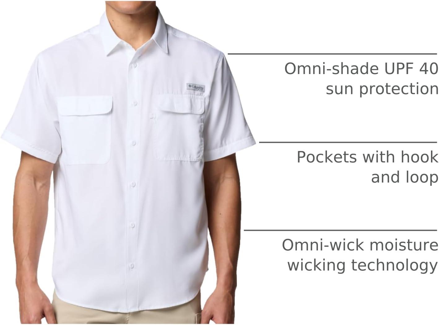 imageColumbia Mens PFG Backwater Short Sleeve ShirtWhite