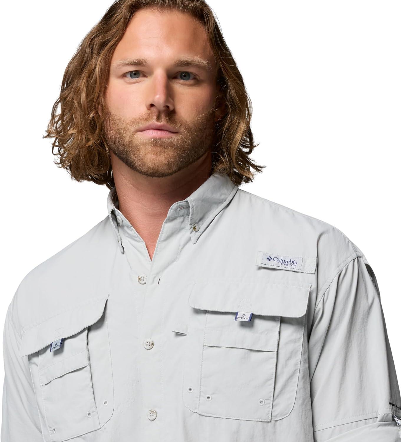 imageColumbia Mens PFG Bahama II Long Sleeve ShirtCool Grey