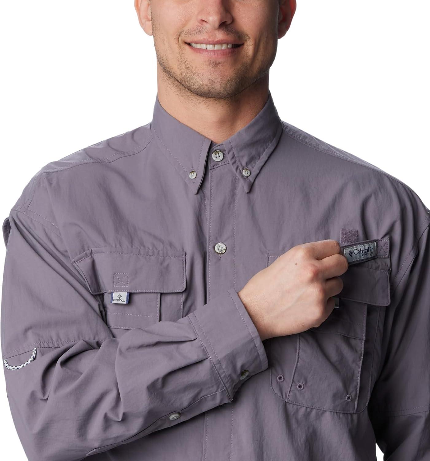 imageColumbia Mens PFG Bahama II Long Sleeve ShirtGranite Purple
