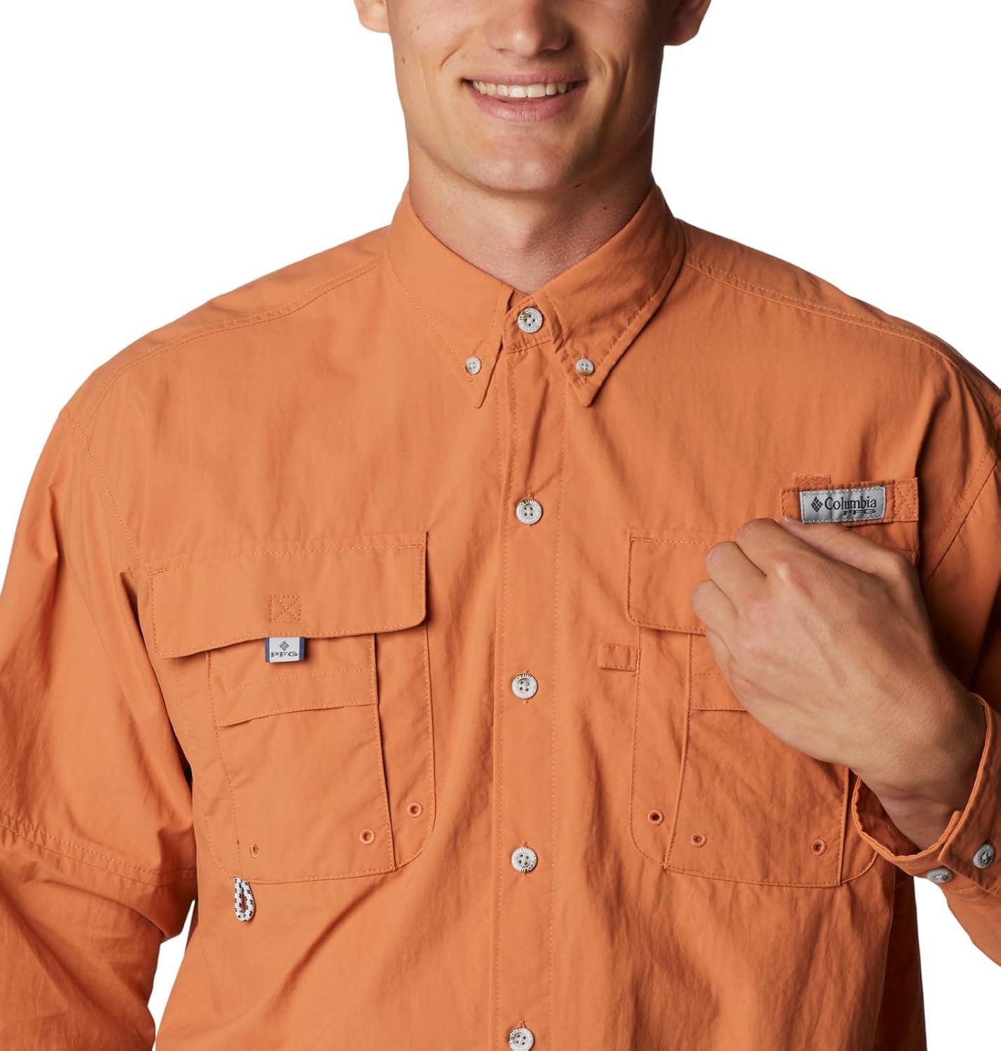 imageColumbia Mens PFG Bahama II Long Sleeve ShirtIsland Orange