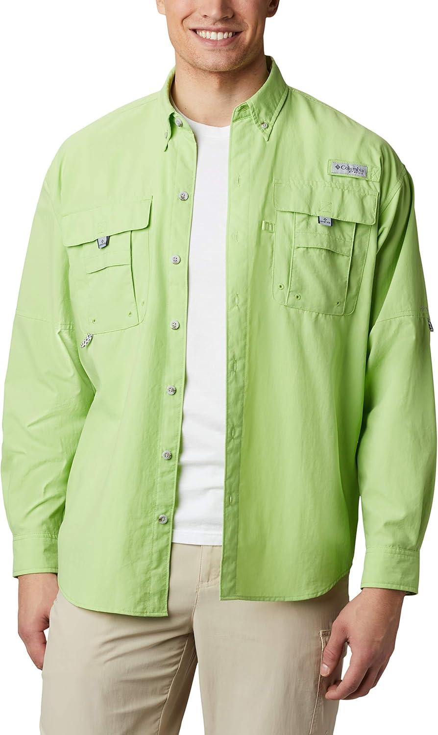 imageColumbia Mens PFG Bahama II Long Sleeve ShirtJade Lime