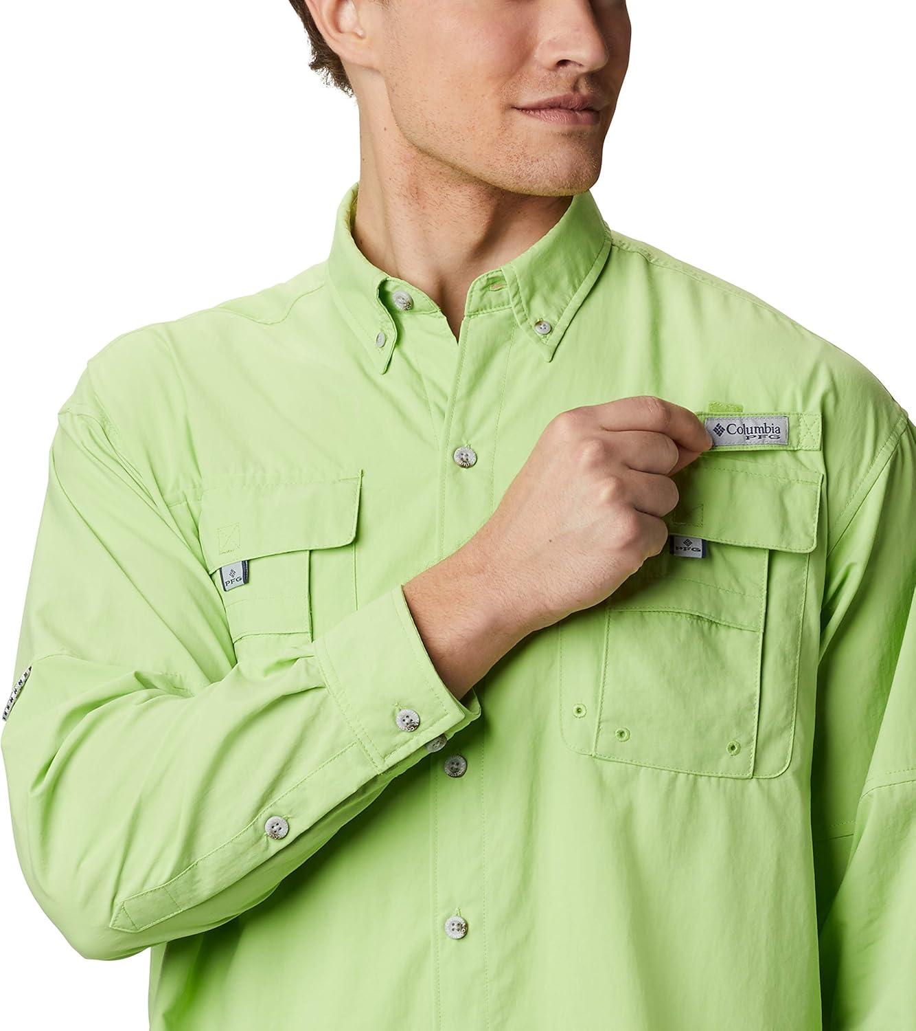 imageColumbia Mens PFG Bahama II Long Sleeve ShirtJade Lime