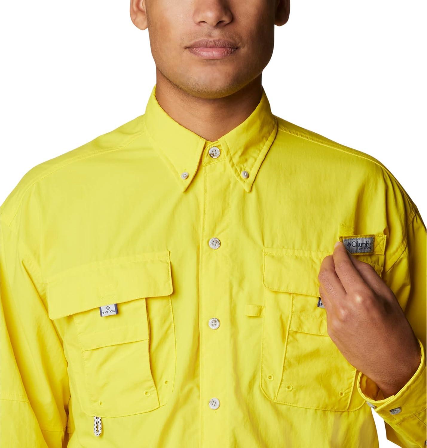 imageColumbia Mens PFG Bahama II Long Sleeve ShirtLaser Lemon