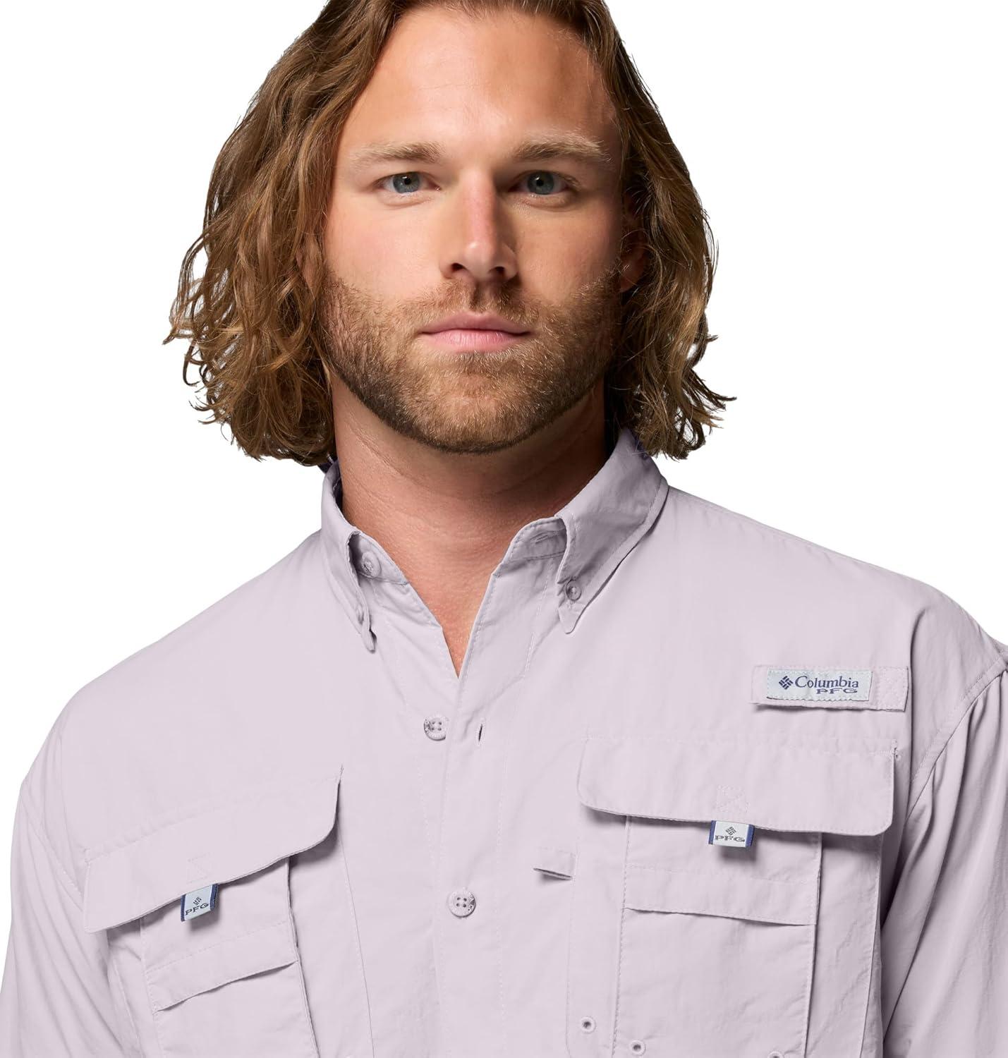 imageColumbia Mens PFG Bahama II Long Sleeve ShirtLavender Pearl