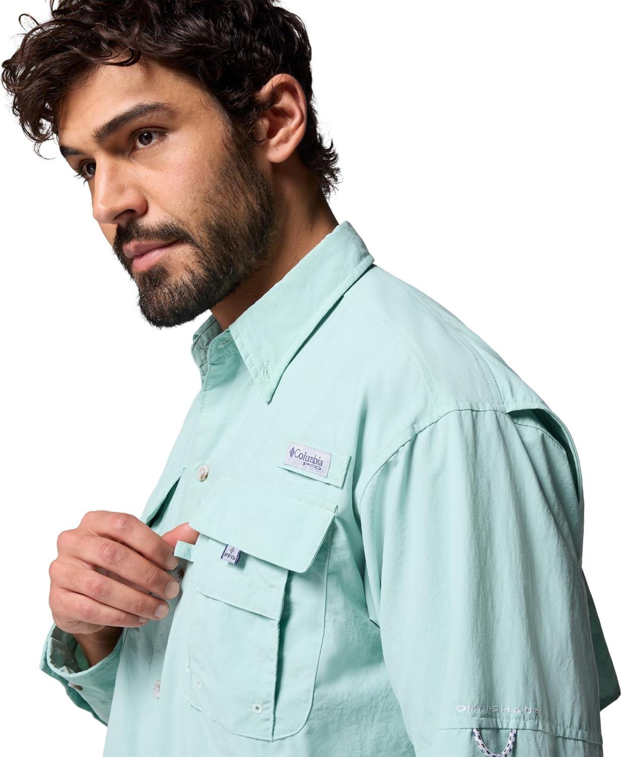 imageColumbia Mens PFG Bahama II Long Sleeve ShirtMisty Jade