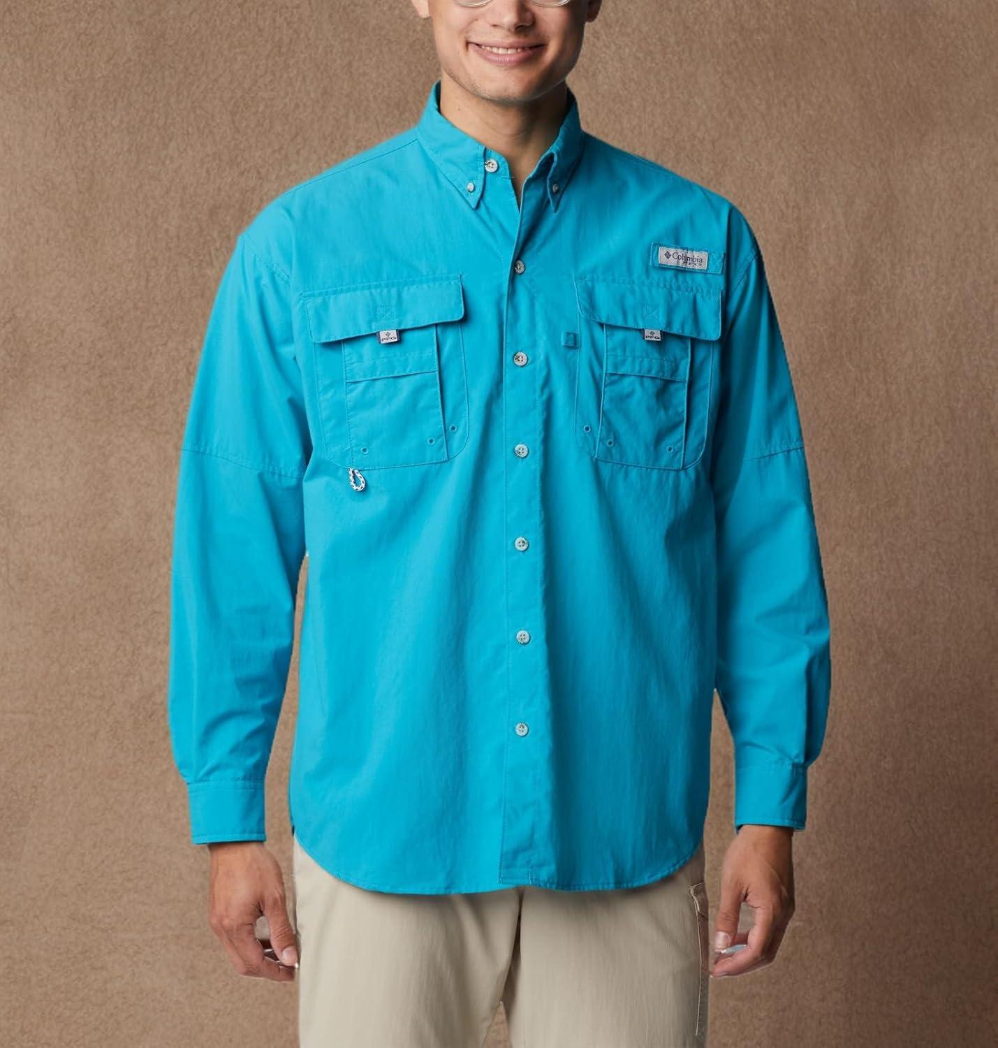 imageColumbia Mens PFG Bahama II Long Sleeve ShirtOcean Teal