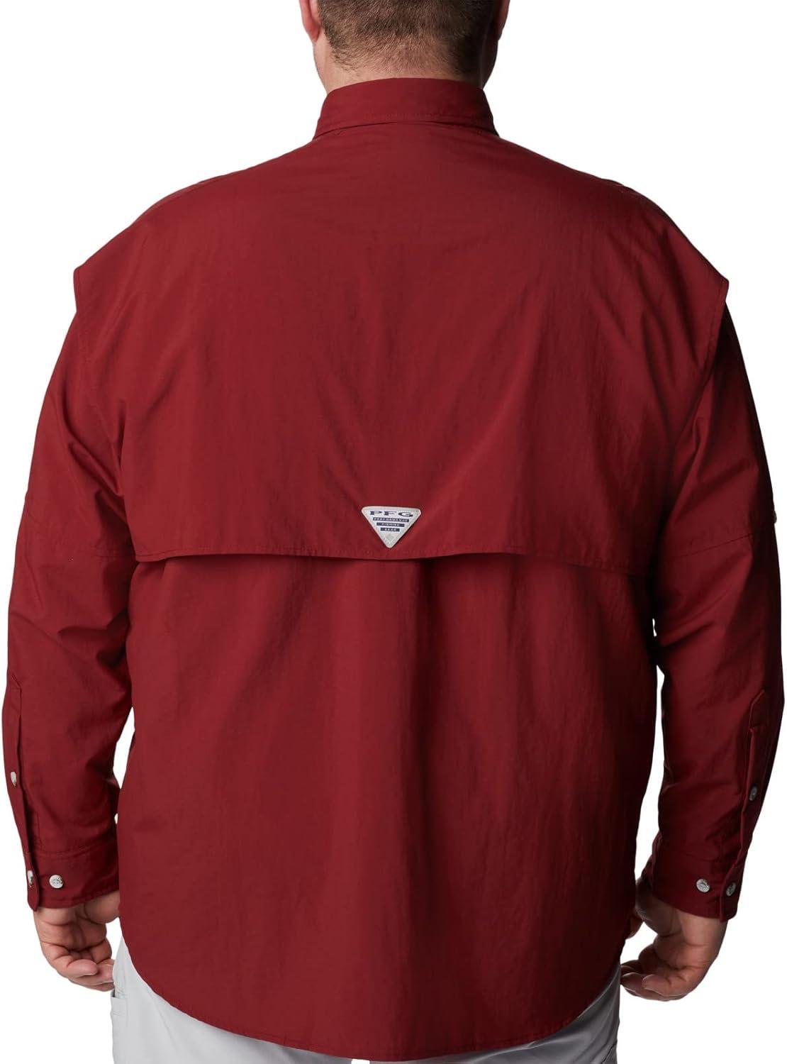 imageColumbia Mens PFG Bahama II Long Sleeve ShirtRed Jasper