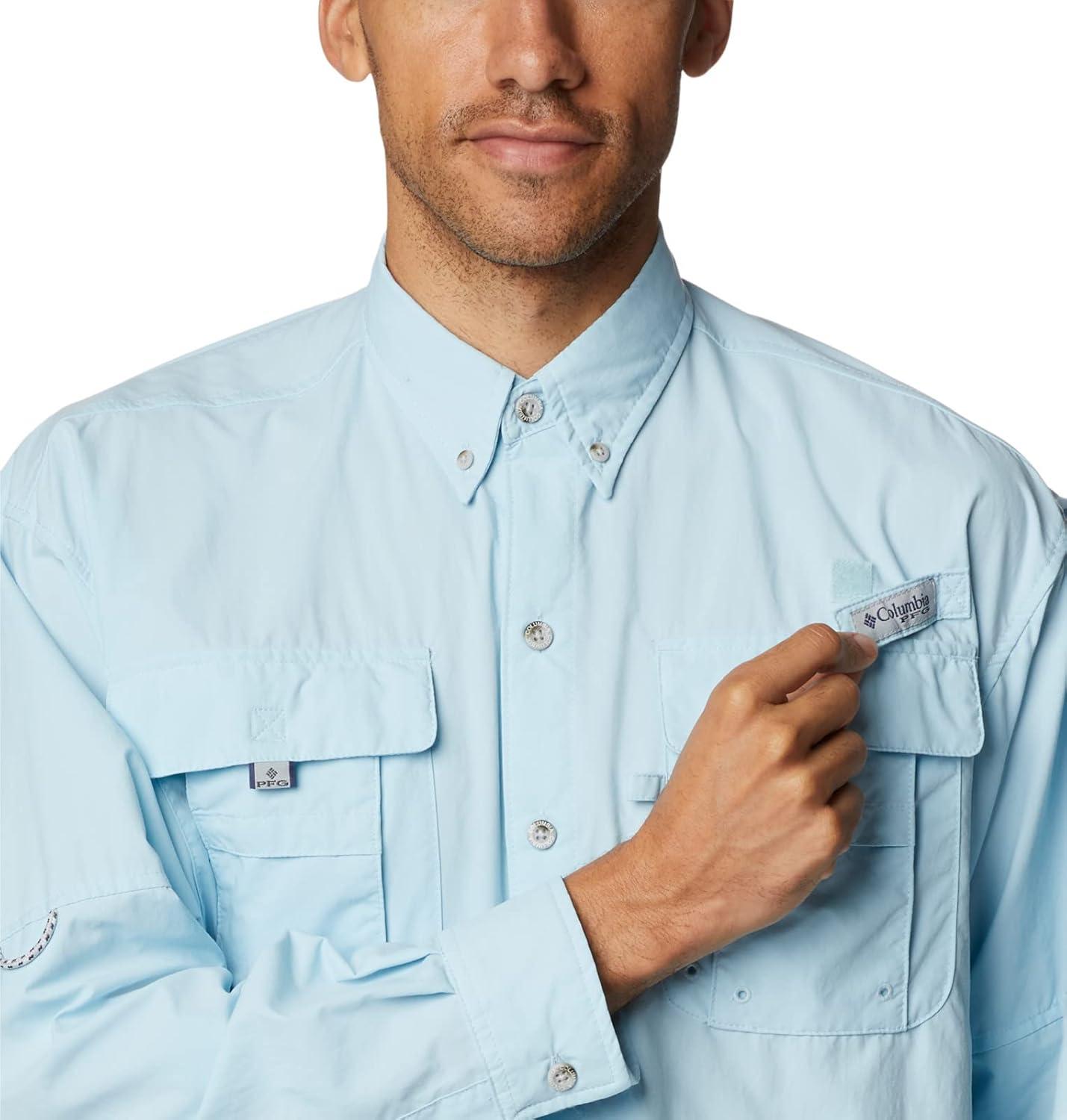 imageColumbia Mens PFG Bahama II Long Sleeve ShirtSpring Blue