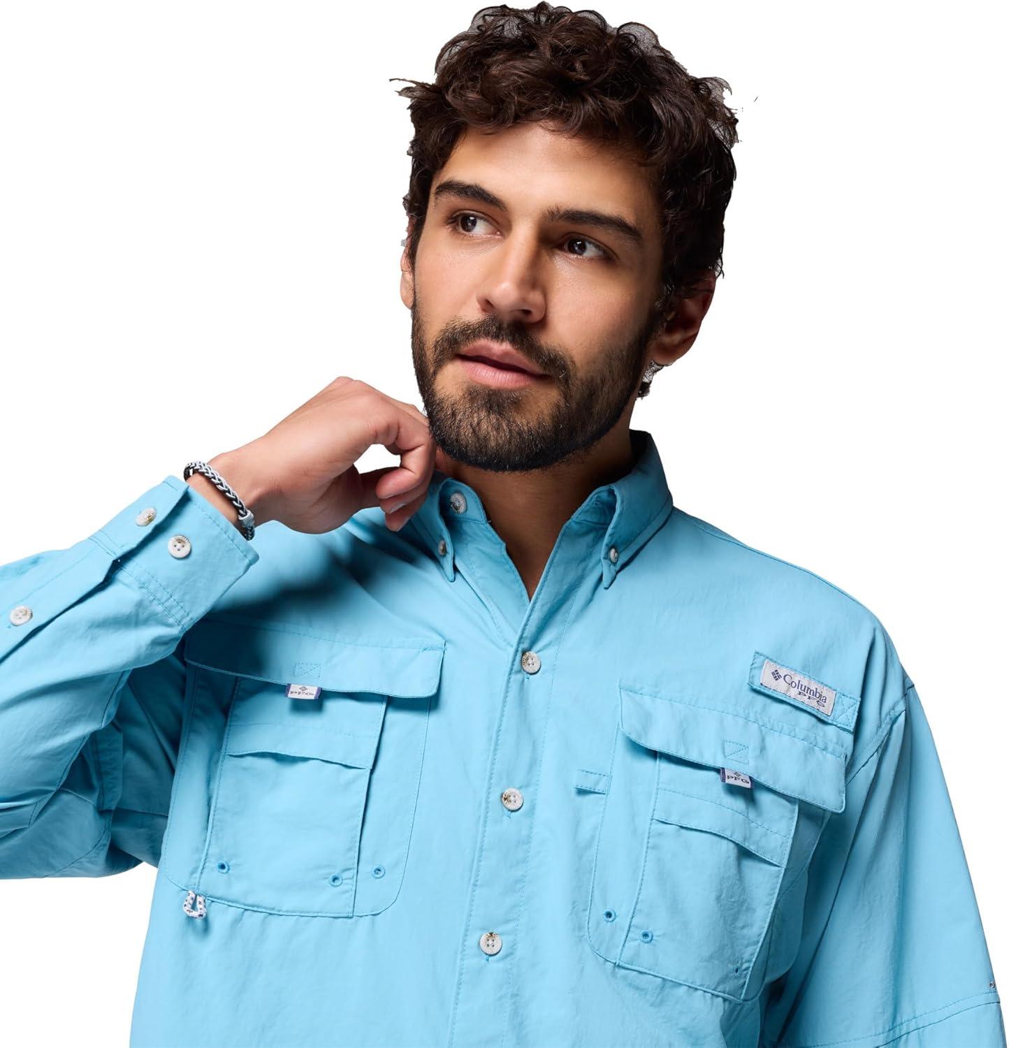 imageColumbia Mens PFG Bahama II Long Sleeve ShirtVintage Blue
