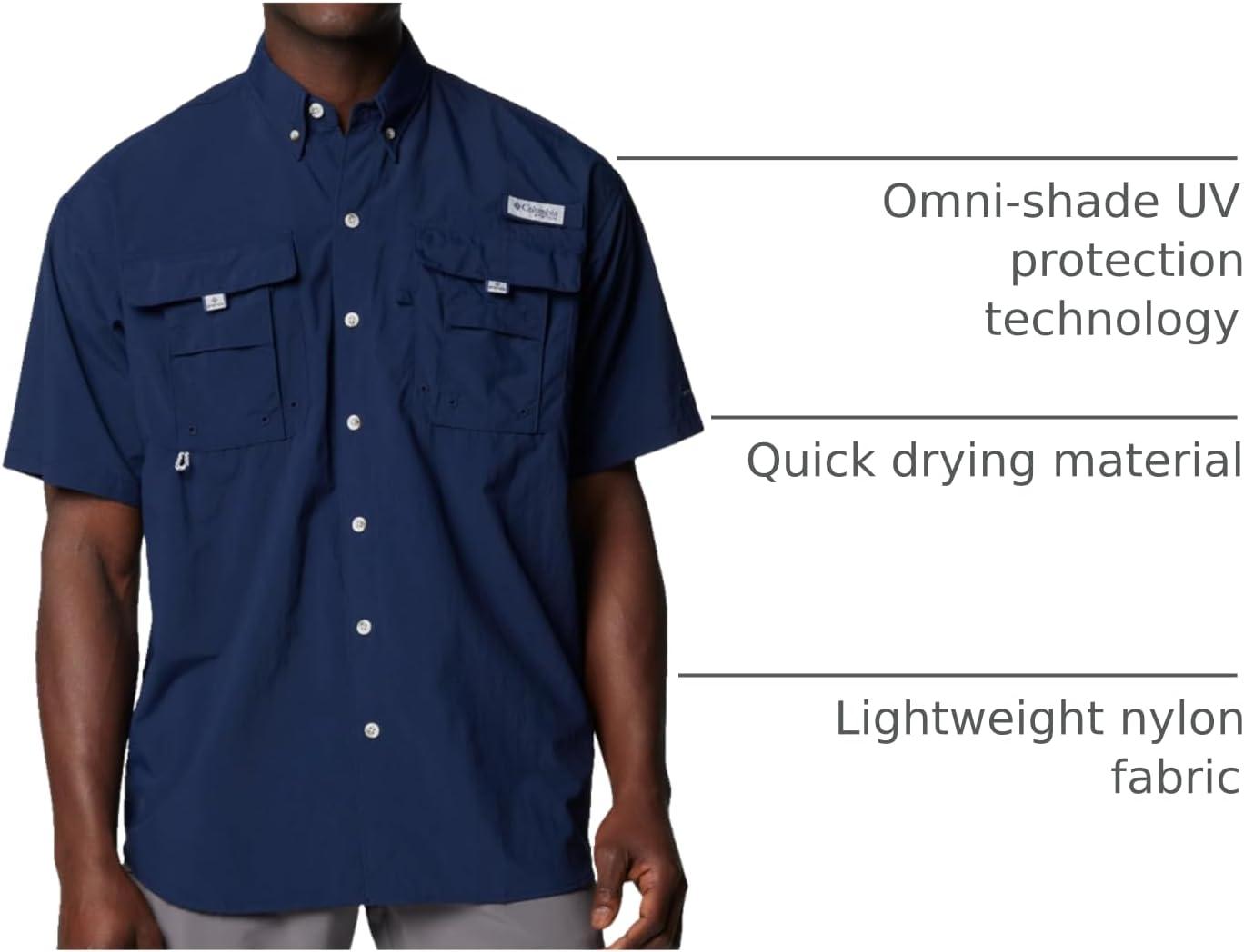 imageColumbia Mens PFG Bahama II Short Sleeve ShirtCollegiate Navy