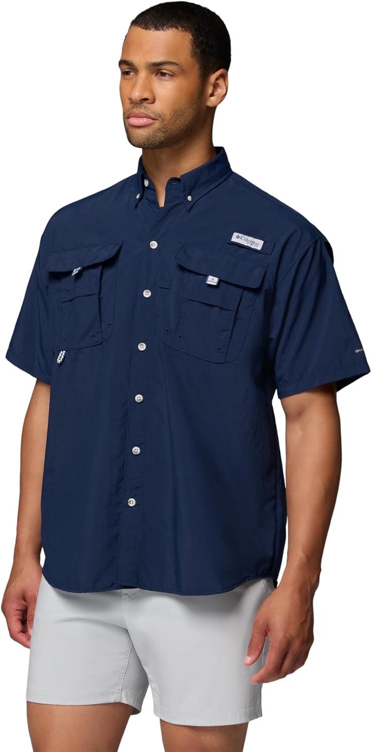 imageColumbia Mens PFG Bahama II Short Sleeve ShirtCollegiate Navy