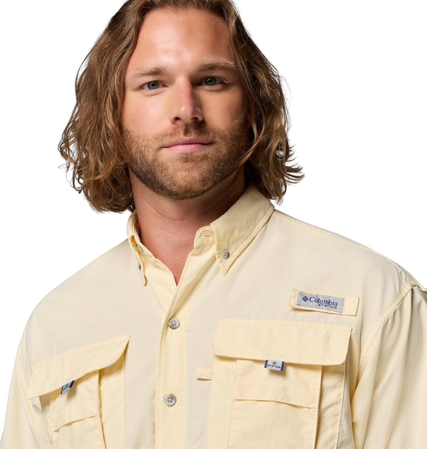 imageColumbia Mens PFG Bahama II Short Sleeve ShirtLemon Wash