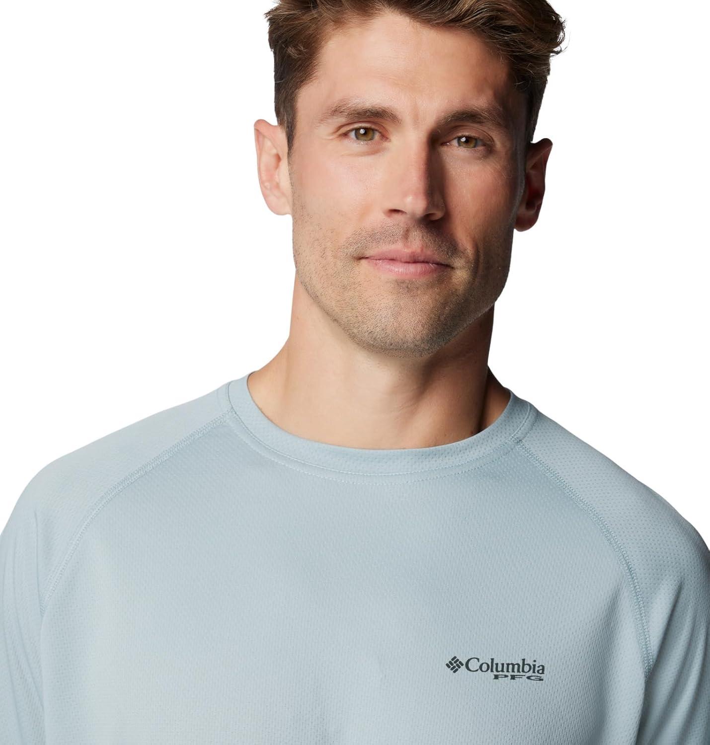 imageColumbia Mens PFG Solar Stream Long SleeveCrushed Blue
