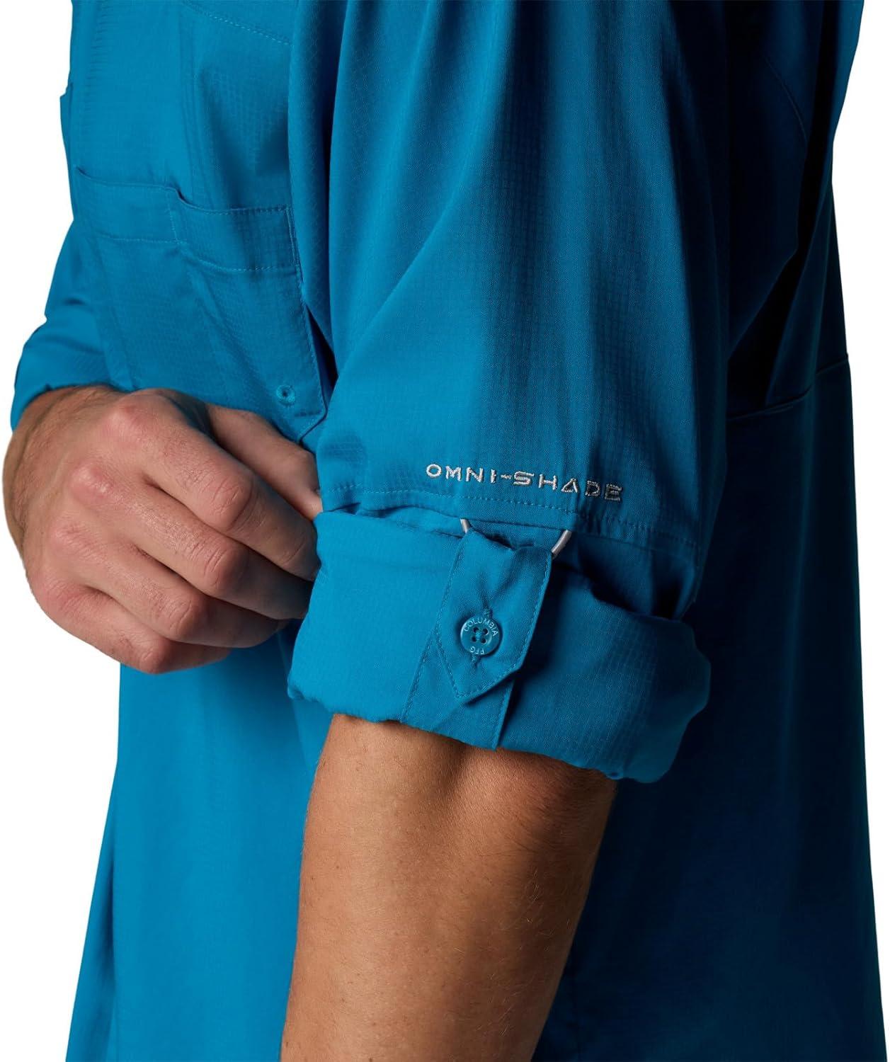 imageColumbia Mens PFG Tamiami Ii Long Sleeve ShirtBlue Echo