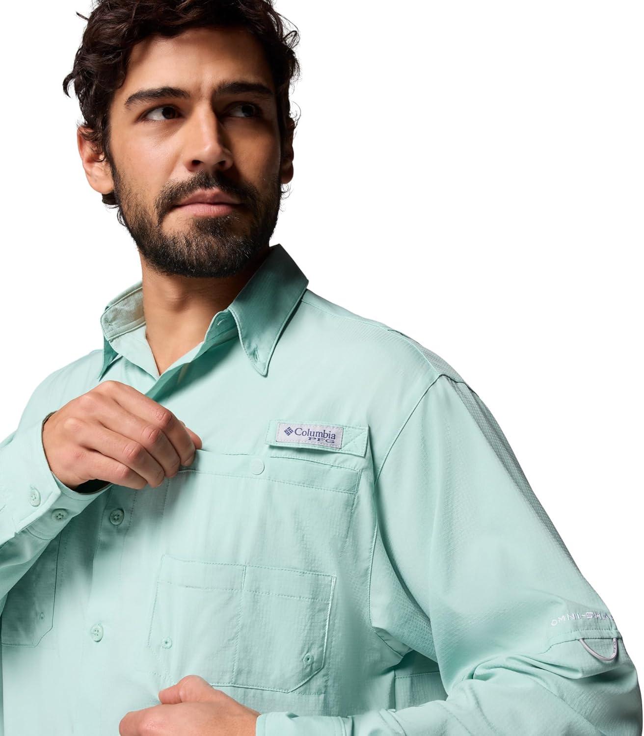 imageColumbia Mens PFG Tamiami Ii Long Sleeve ShirtMisty Jade