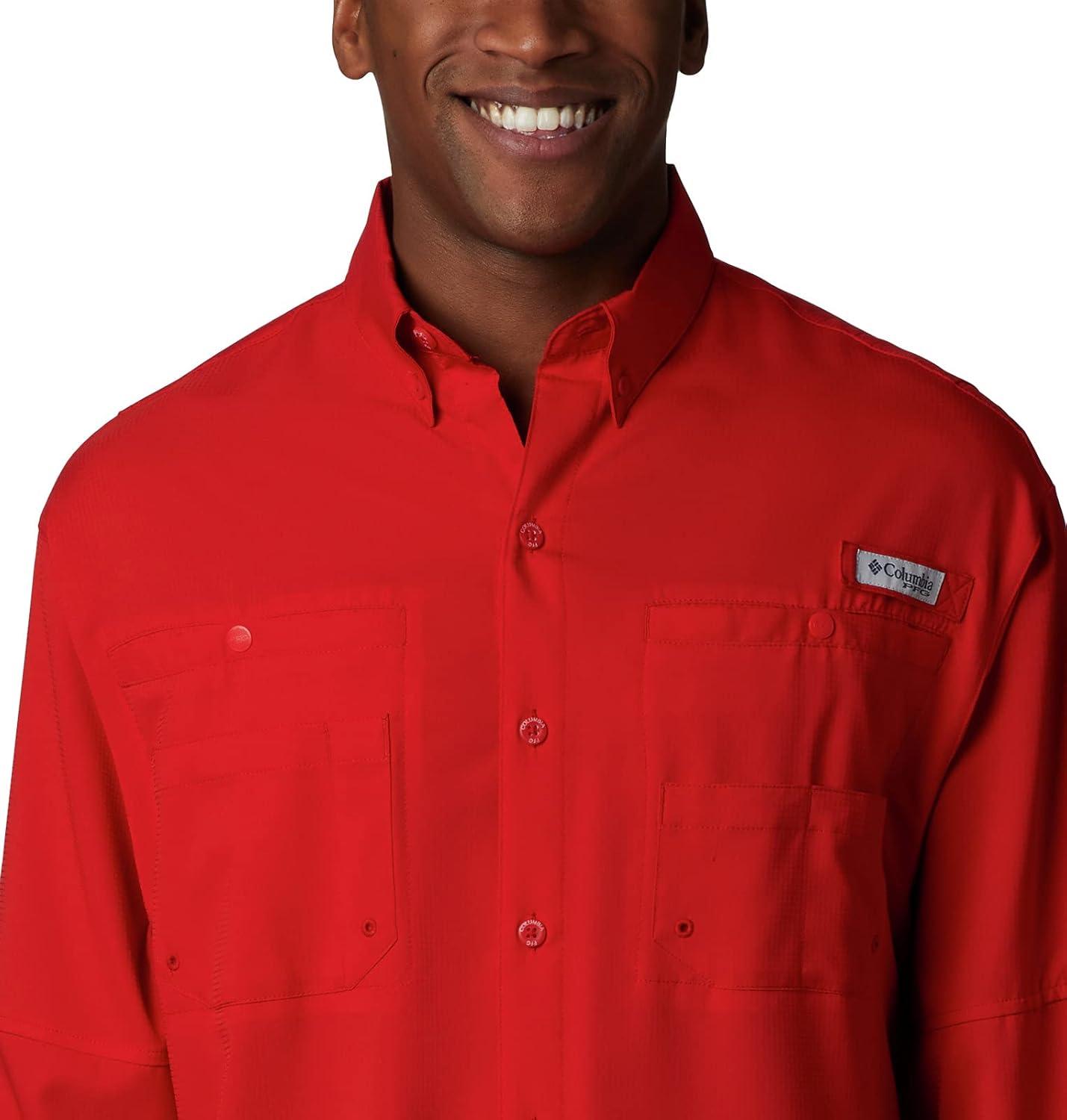 imageColumbia Mens PFG Tamiami Ii Long Sleeve ShirtRed Spark