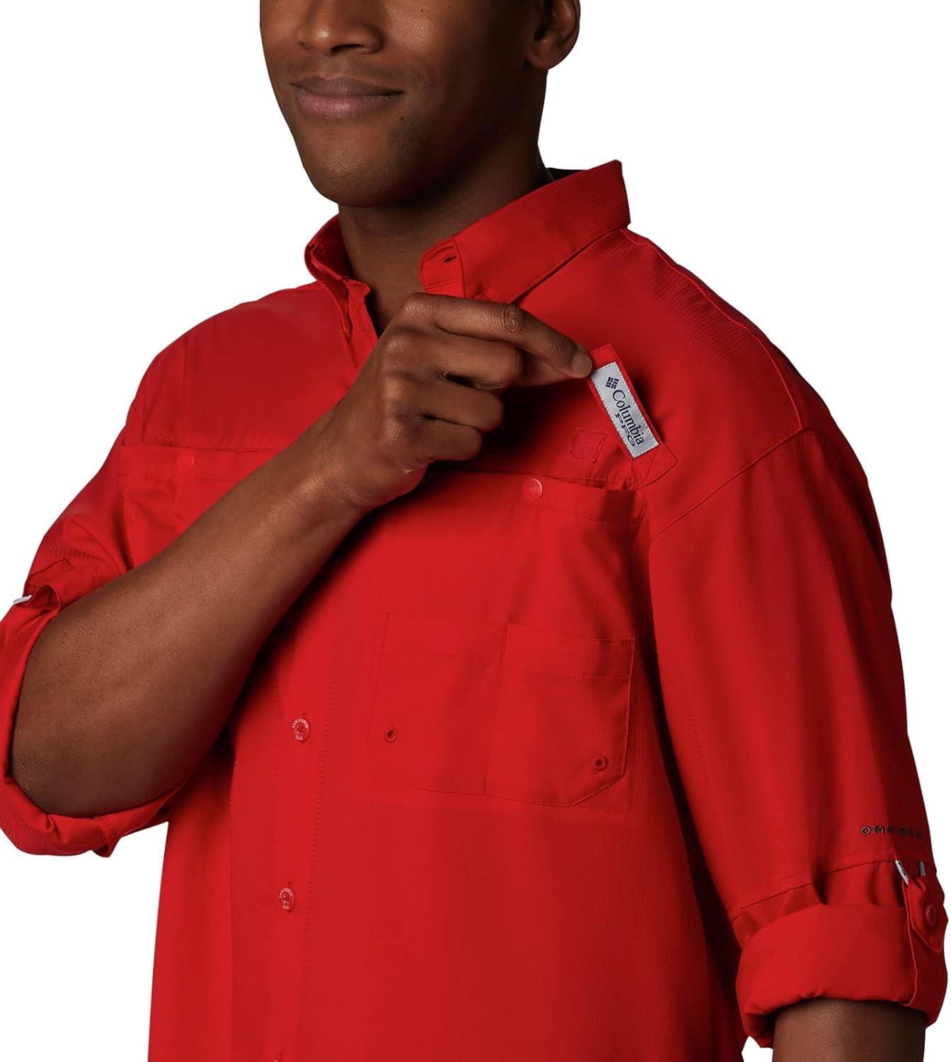 imageColumbia Mens PFG Tamiami Ii Long Sleeve ShirtRed Spark