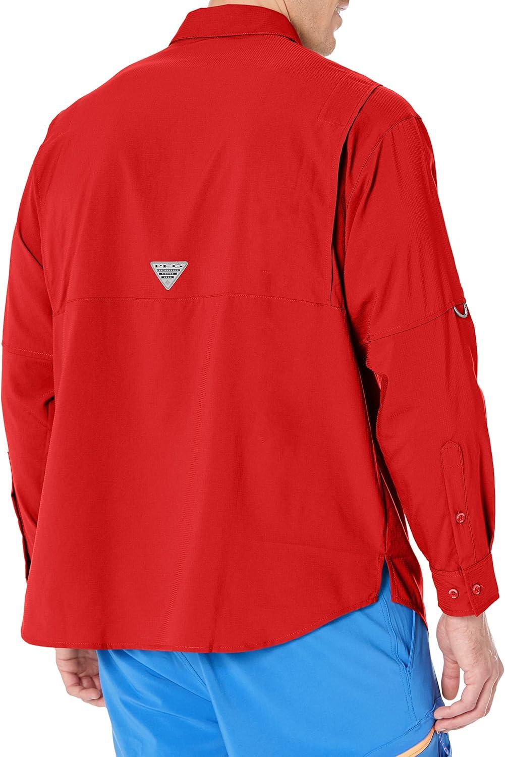 imageColumbia Mens PFG Tamiami Ii Long Sleeve ShirtRed Spark
