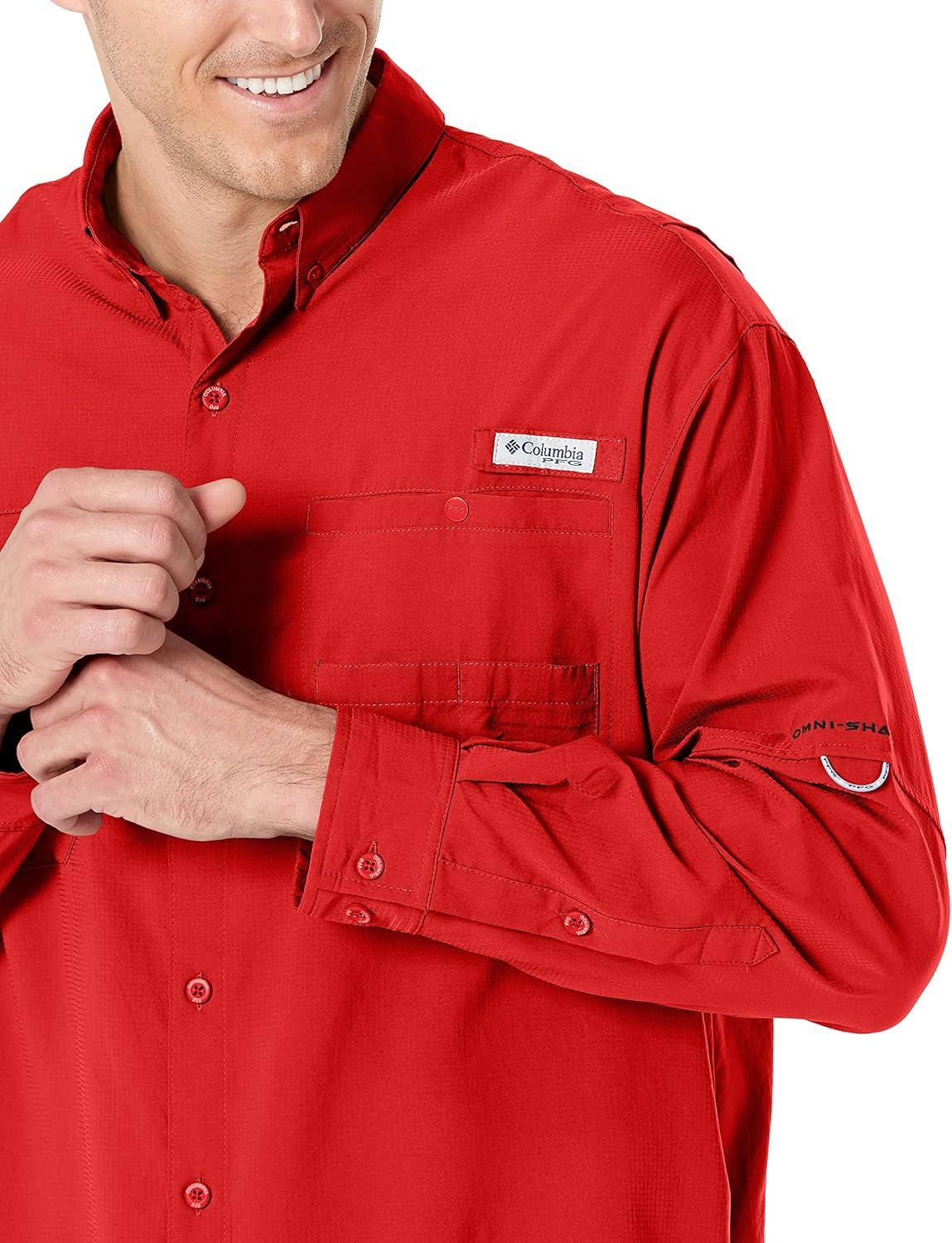 imageColumbia Mens PFG Tamiami Ii Long Sleeve ShirtRed Spark