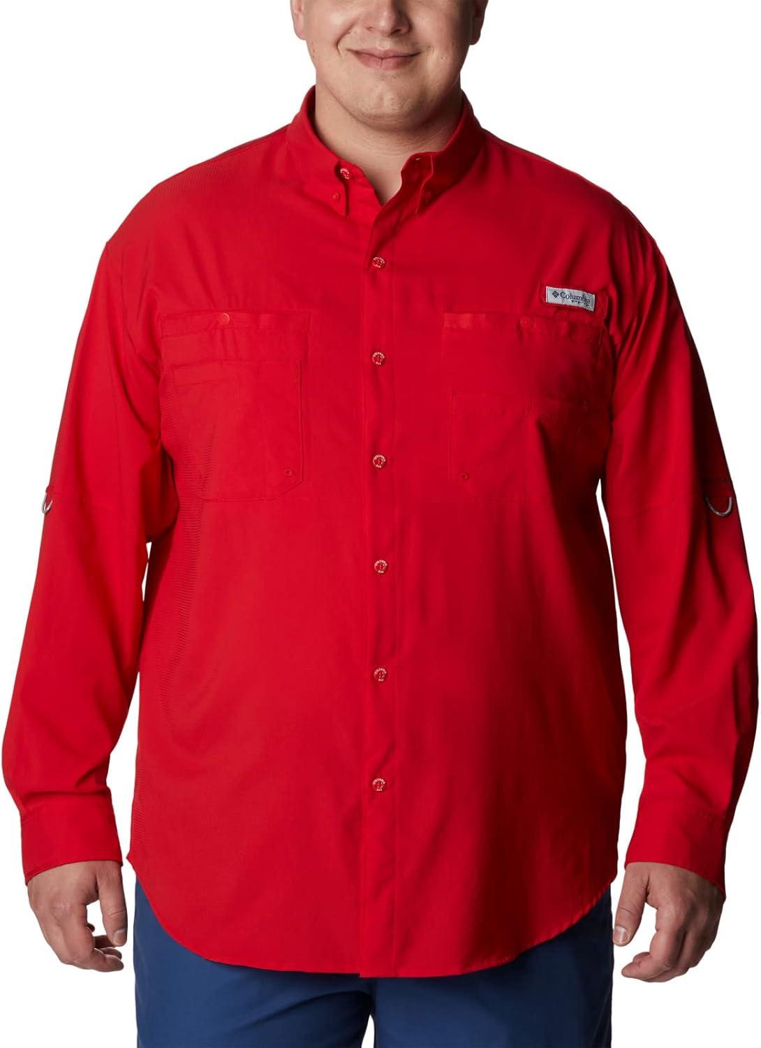 imageColumbia Mens PFG Tamiami Ii Long Sleeve ShirtRed Spark