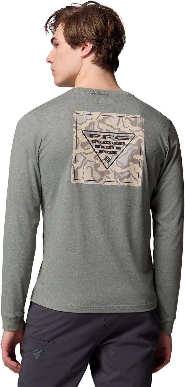 imageColumbia Mens PFG Uncharted Graphic Tee Long SleeveCypress HeatherSwamplands