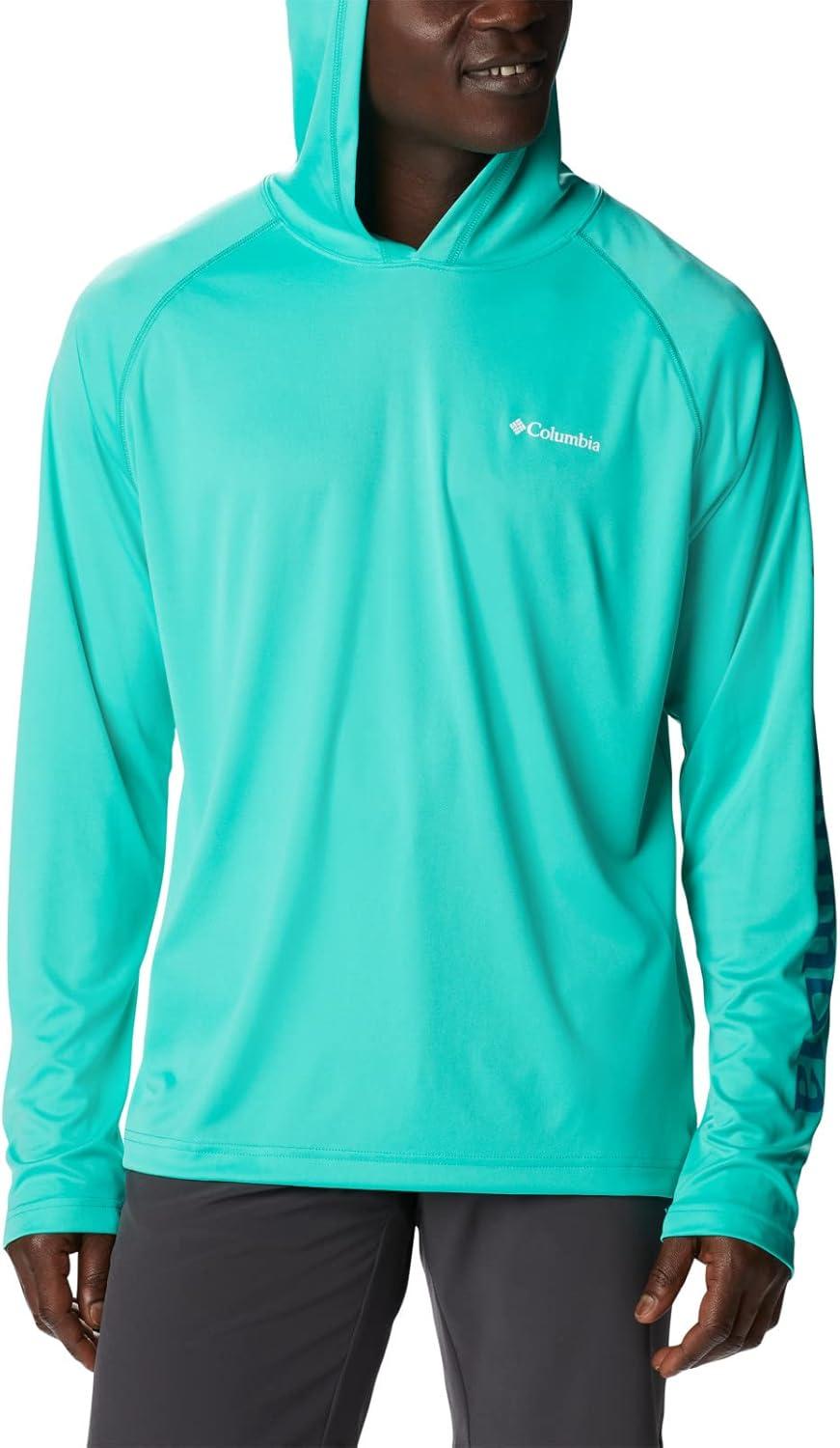imageColumbia Mens PFG Uncharted HoodieElectric TurquoiseDeep Marine