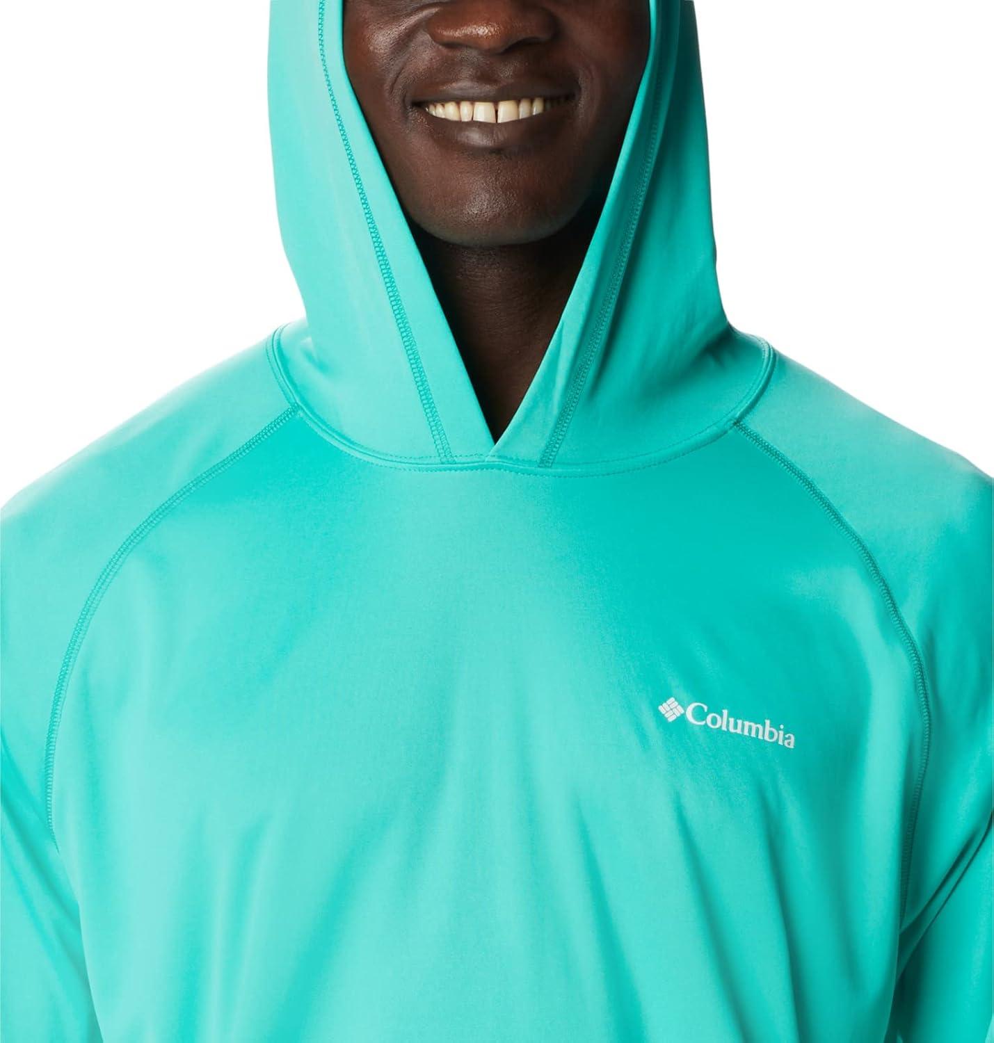 imageColumbia Mens PFG Uncharted HoodieElectric TurquoiseDeep Marine