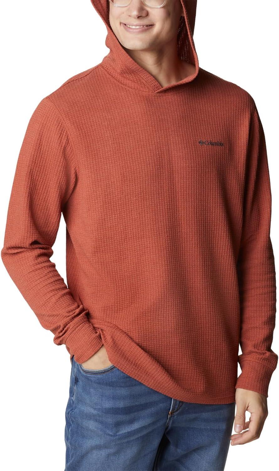 imageColumbia Mens PFG Uncharted HoodieWarp Red Heather