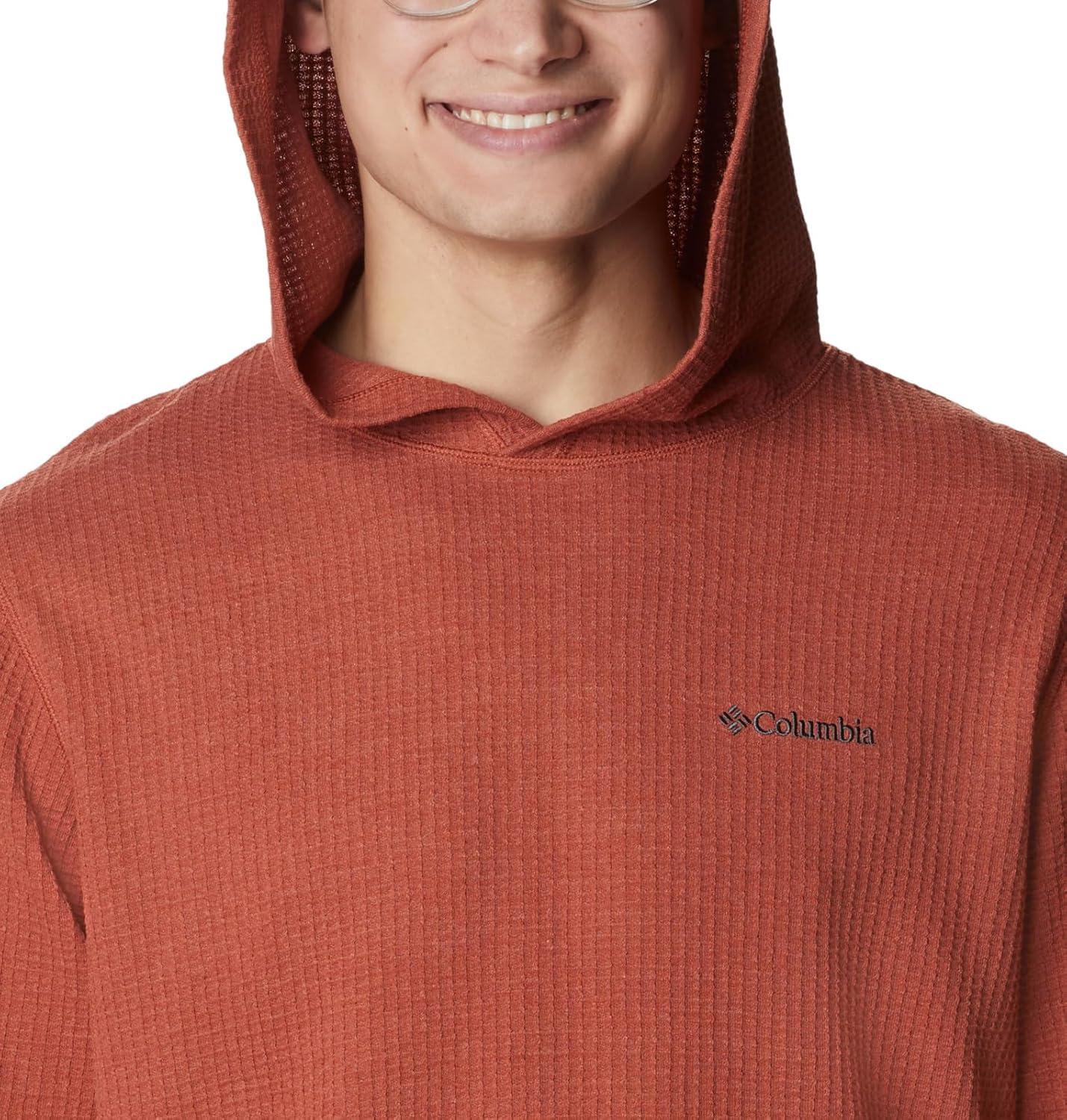 imageColumbia Mens PFG Uncharted HoodieWarp Red Heather
