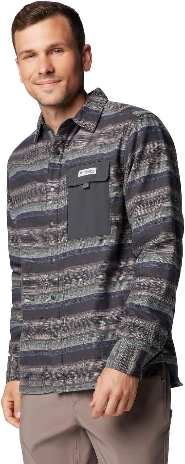 imageColumbia Mens PFG Uncharted Over ShirtShark Lunar Stripe