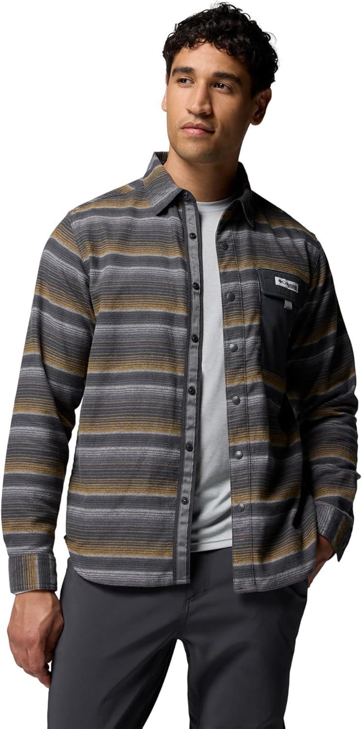 imageColumbia Mens PFG Uncharted Over ShirtShark Twilights Stripe