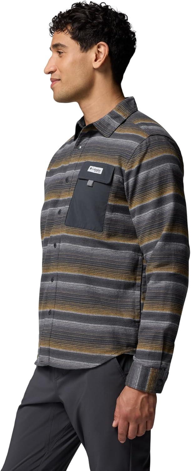 imageColumbia Mens PFG Uncharted Over ShirtShark Twilights Stripe