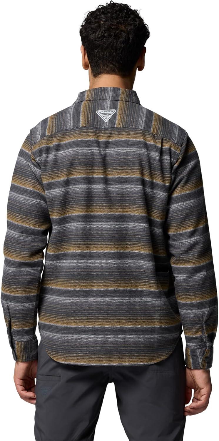 imageColumbia Mens PFG Uncharted Over ShirtShark Twilights Stripe