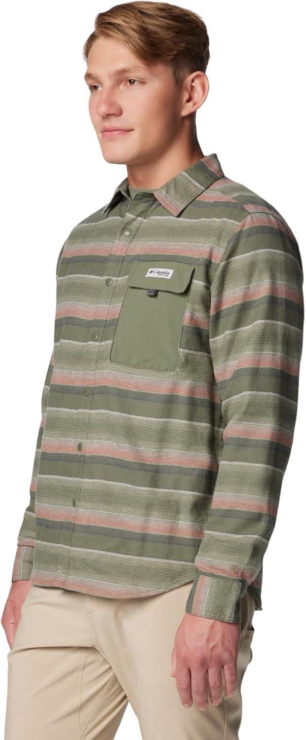 imageColumbia Mens PFG Uncharted Over ShirtSmokey Sage Lunar Stripe