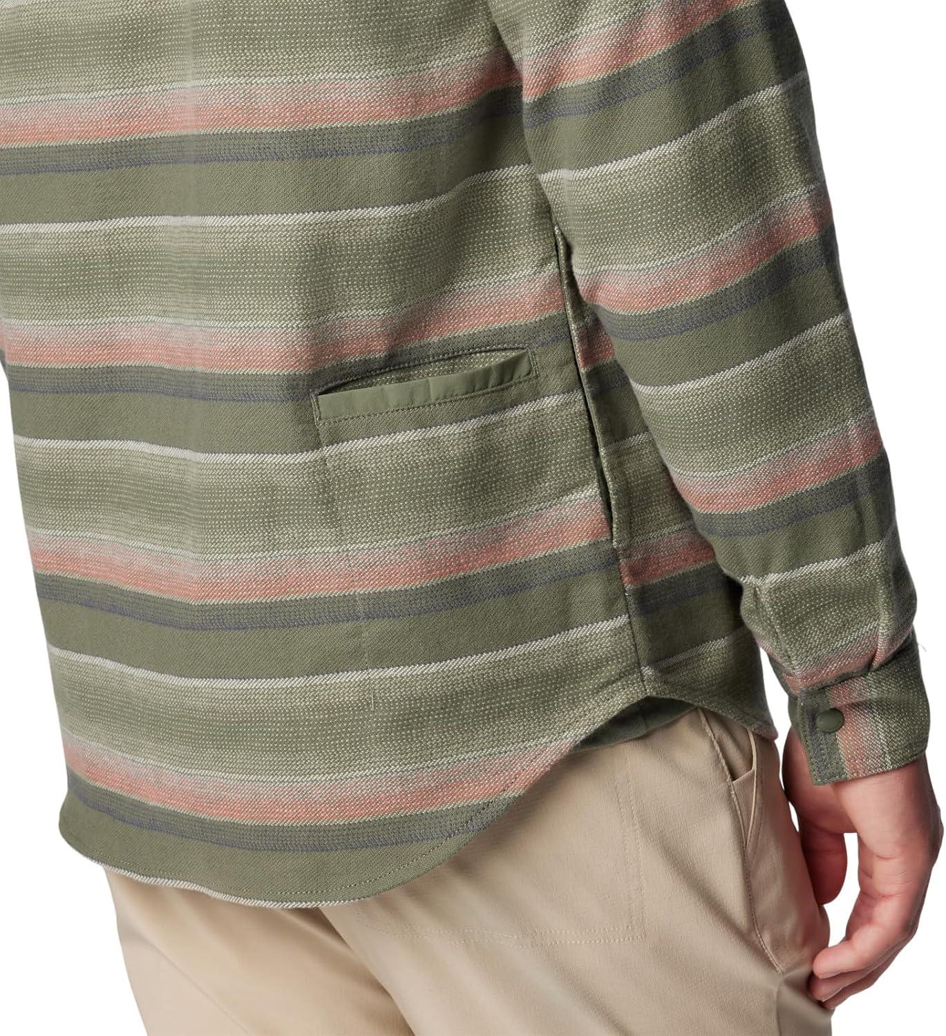 imageColumbia Mens PFG Uncharted Over ShirtSmokey Sage Lunar Stripe