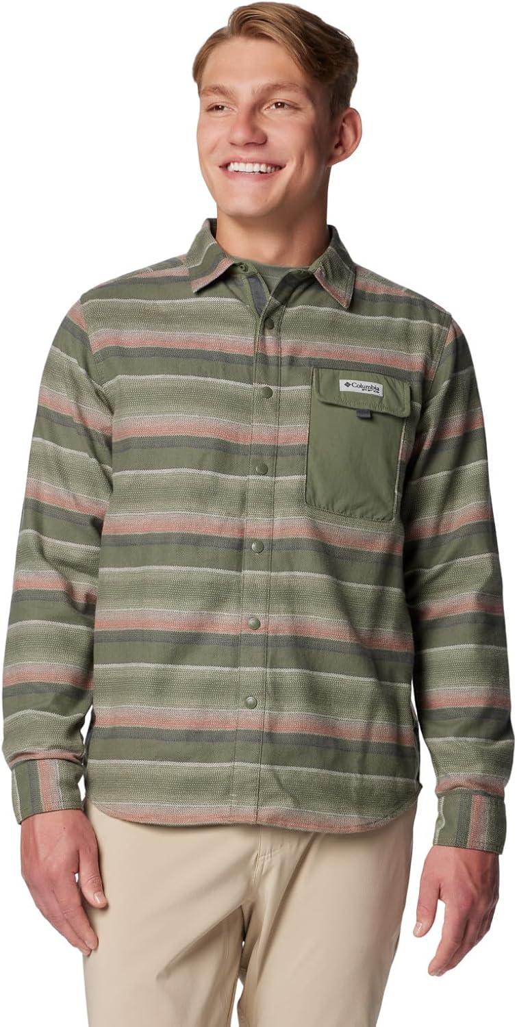 imageColumbia Mens PFG Uncharted Over ShirtSmokey Sage Lunar Stripe