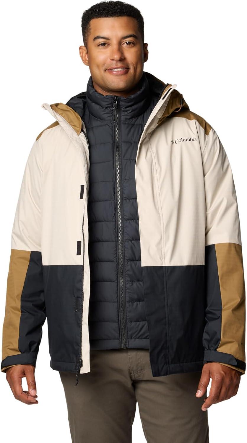 imageColumbia Mens Point Park Interchange JacketDark StoneDeltaBlack