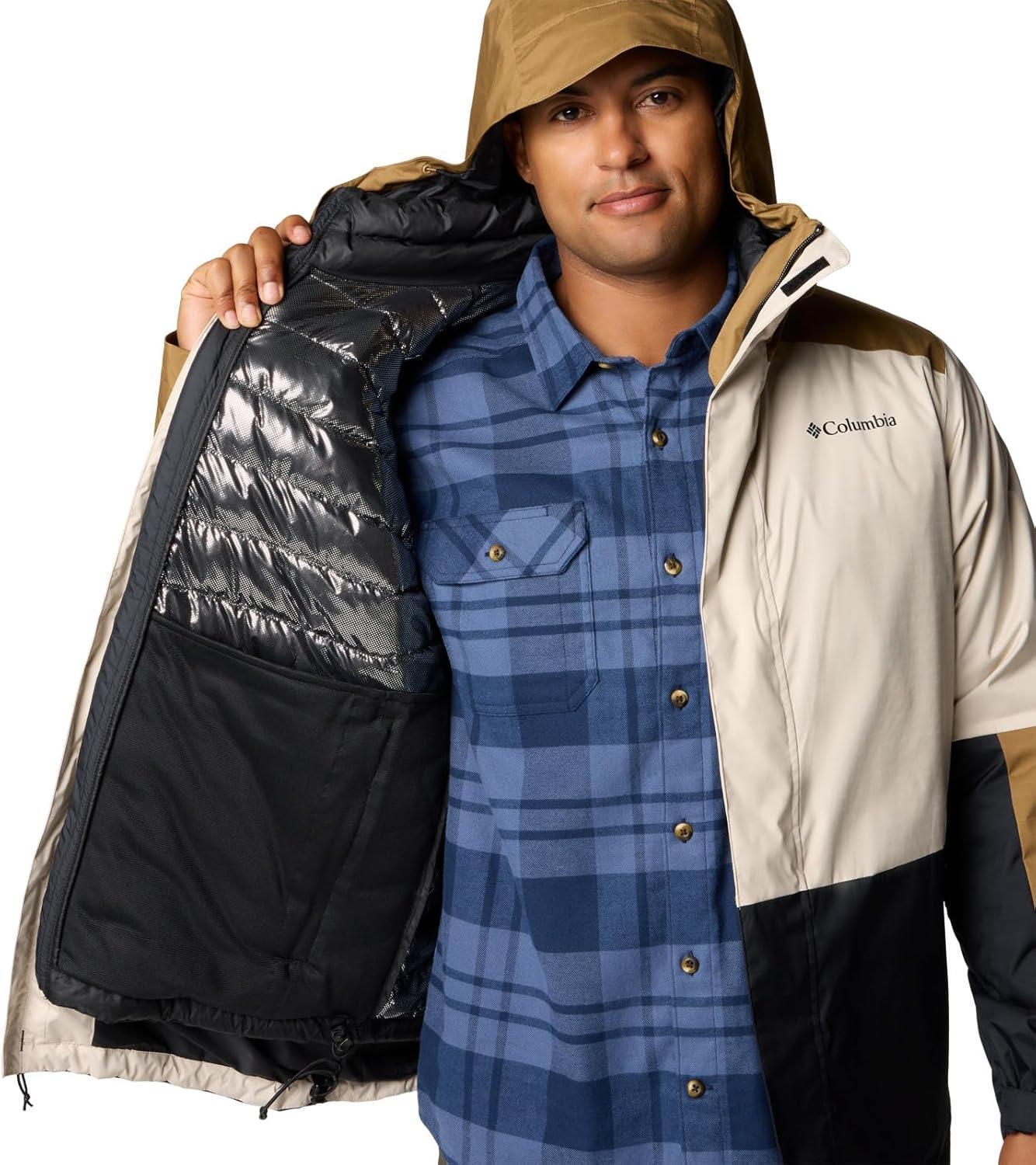 imageColumbia Mens Point Park Interchange JacketDark StoneDeltaBlack