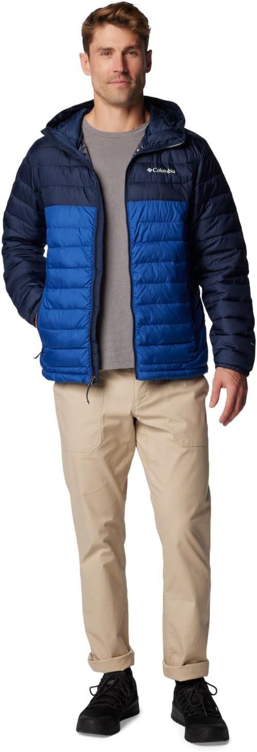 imageColumbia Mens Powder Lite II Hooded JacketMountain BlueCollegiate Navy