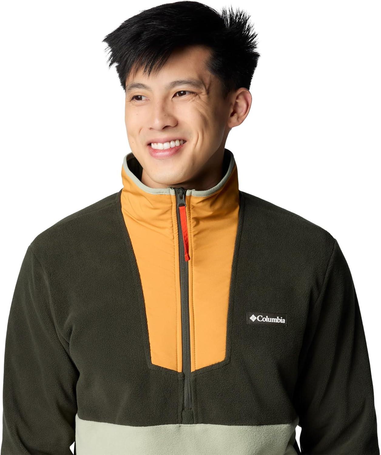 imageColumbia Mens Sequoia Grove Half Zip FleeceGreenscapeSunstoneSafariSpicy Pull