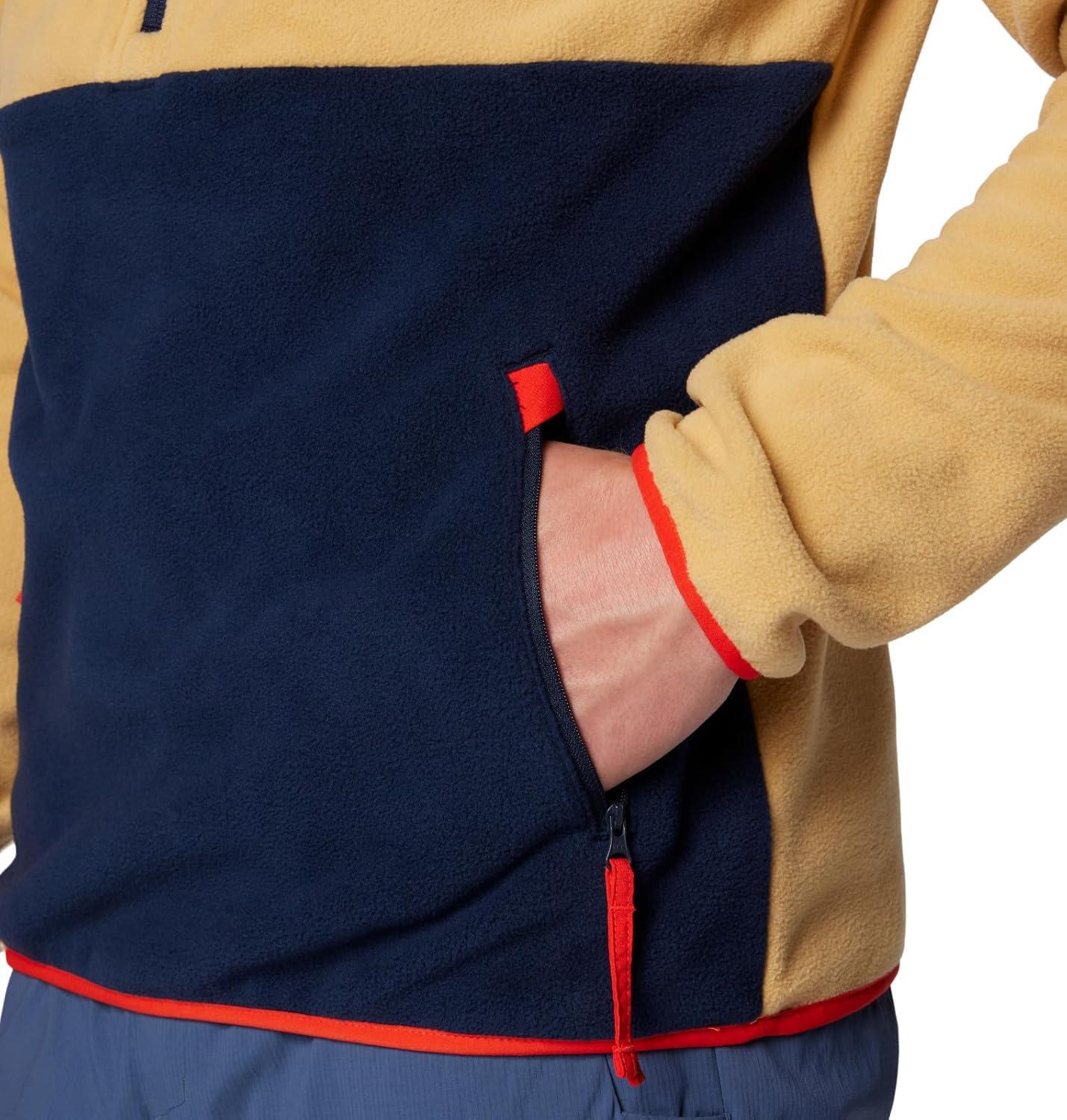 imageColumbia Mens Sequoia Grove Half Zip FleeceLight CamelDark MountainCollegiate NavySpicy