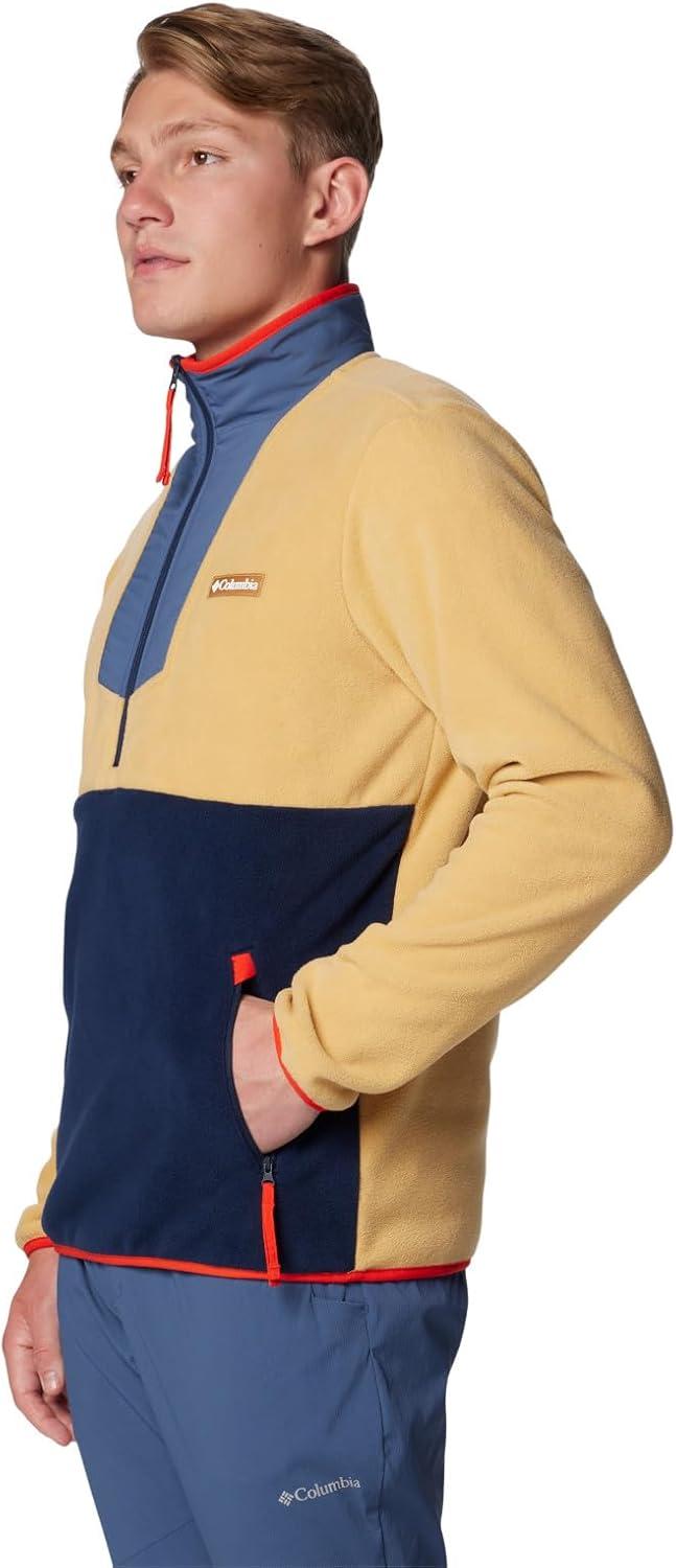 imageColumbia Mens Sequoia Grove Half Zip FleeceLight CamelDark MountainCollegiate NavySpicy