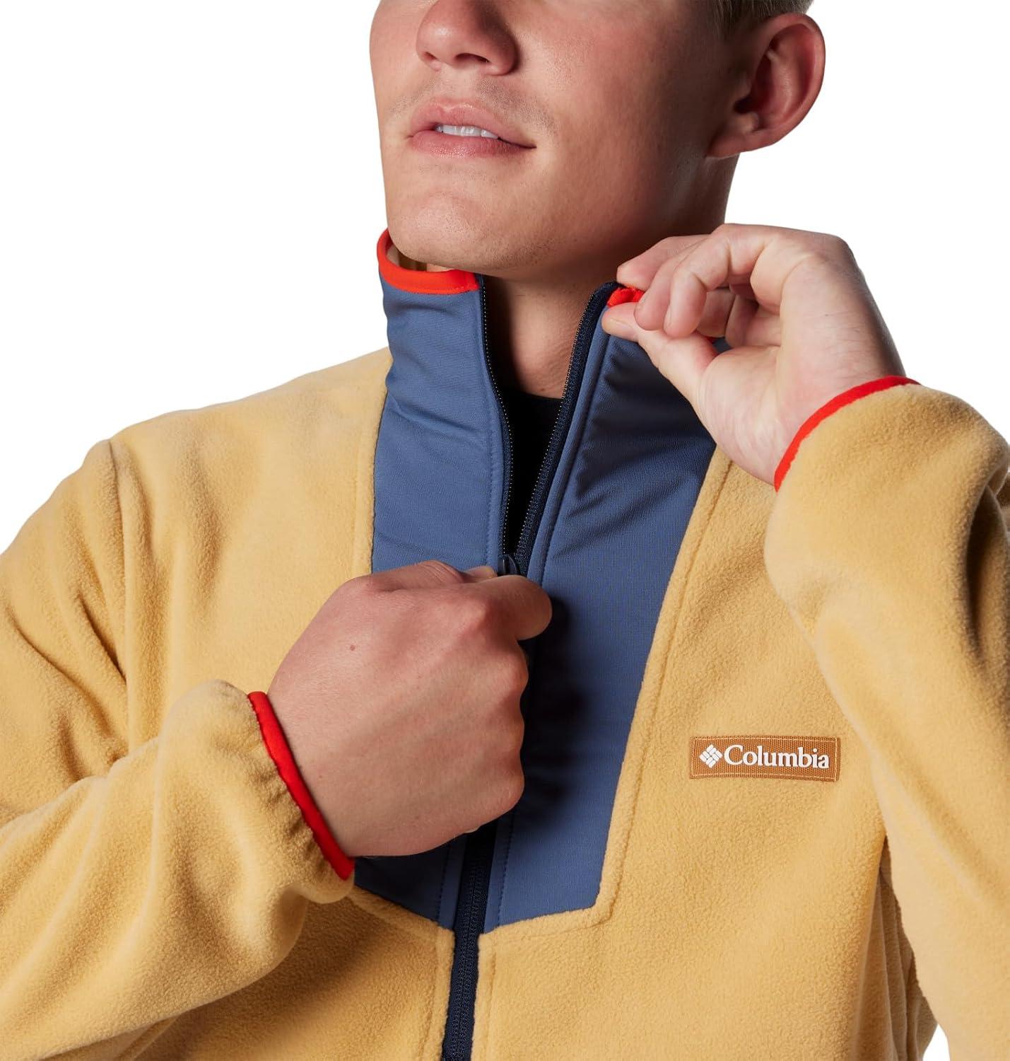 imageColumbia Mens Sequoia Grove Half Zip FleeceLight CamelDark MountainCollegiate NavySpicy